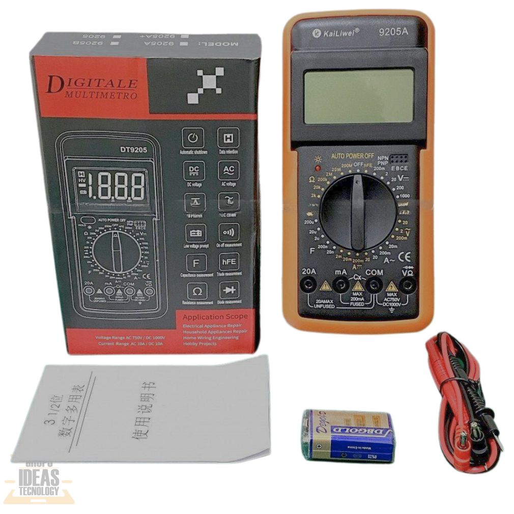 MULTIMETRO KAILIWEI 9205A - ideastechnology.co