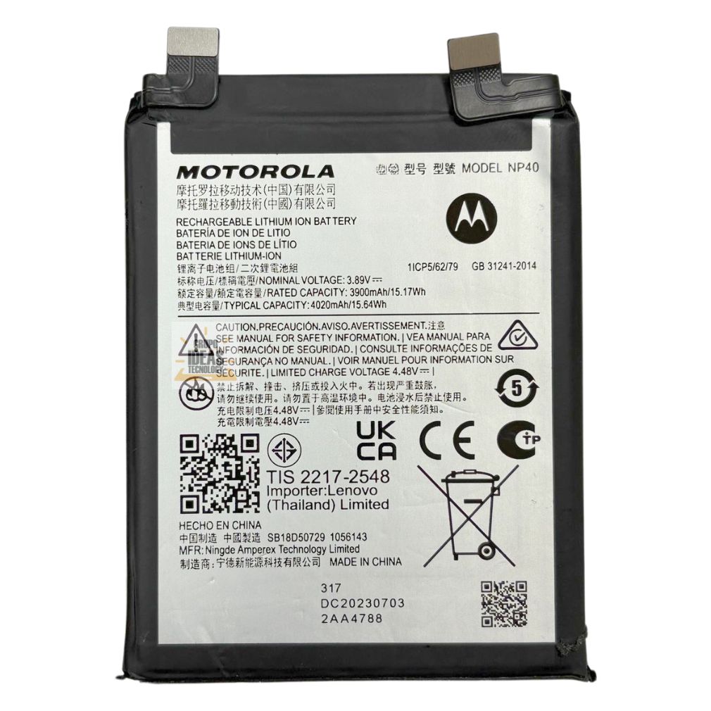 Batería Motorola Edge 30 Neo NP40 Original - ideastechnology.co Batería Motorola Edge 30 Neo NP40 Original
