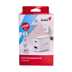 Cargador Genius Pd-20ac 20w Carga Rapida Incluye Cable