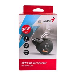 Cargador Para Carro Genius 36w Carga Rapida