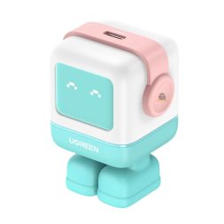 Cargador Ugreen Robot 30w Gan 1 Usb-c Rosado
